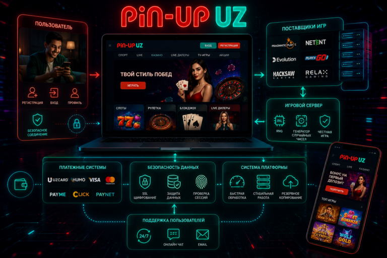 Как устроена работа Pin Up UZ и его цифровая система